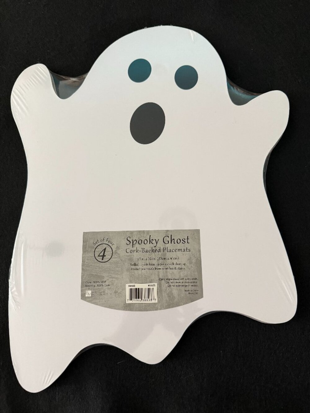 Halloween Ghost Cork Board Placemats Set of 4 Benson Mills 13x16